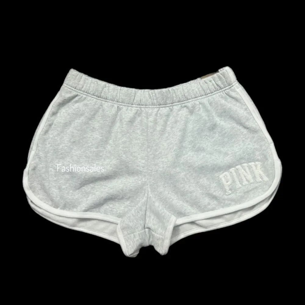 Victoria’s Secret Pink Varsity Shorts Side Pockets pink logo gray Xl